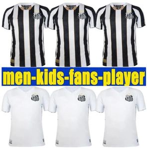 New Santos Soccer Jersey 24 25 Home White Away Black 2024 2025 Tops de sweat-shirt de football