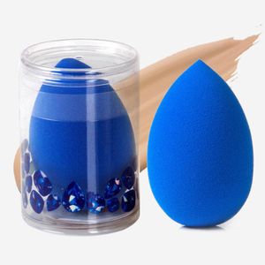 Nueva licuadora de esponja de maquillaje azul zafiro-aplicador de maquillaje de Material seguro muy suave para base de crema líquida