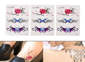 Nouveau papillon sexy 3D Garland Tatouage Tatouage Body Art Flash Tattoo Stickers Rose Flore imperméable Faux Tatoo Henna Tools6608616