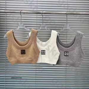 Débardeur en tricot Sexy pour femmes, élégant, imprimé, haut à licou, col rond, Camisole, gilet extensible, nouvelle collection d'été