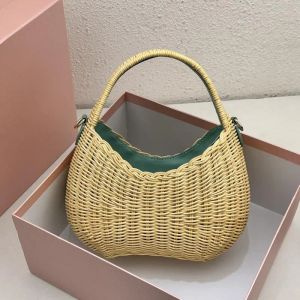 Nuevos bolsos para el hombro Diseñador de lujo Alta calidad 2023 Cesta de vegetales Vínculos de moda Bolso de bolso Bambú de bambú Crossbody