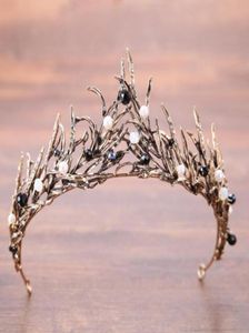 Nuevas coronas de oro y plata Accesorio para el cabello Joyas de diamantes de imitación Bonitas sin peine Tiara Diadema Plata Bling Bling Accesorio de boda 8988668