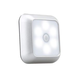 Nuevo Sensor de movimiento inteligente, luz LED de noche, lámpara de noche para WC con pilas para habitación, pasillo, camino, inodoro