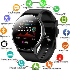 Nuevo reloj inteligente Hombres Mujer Pulsera Bluetooth Frecuencia cardíaca Presión arterial Deporte Fitness Tracker Reloj IP67 Reloj inteligente resistente al agua para iPhone Relojes Android con caja