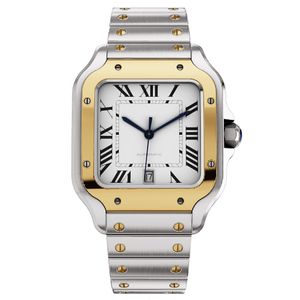 Nuevos relojes cuadrados, reloj mecánico de acero inoxidable de 39,8mm, pulsera, relojes de moda para hombre, reloj de pulsera para hombre
