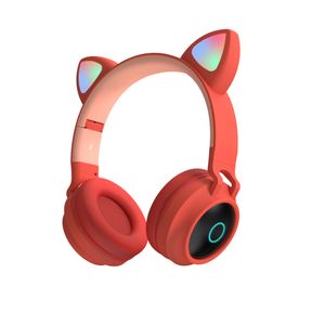 Nouveaux étudiants oreilles de chat mignonnes portant un casque de jeu Bluetooth de dessin animé sans fil explosion de téléphone portable casque e-sports