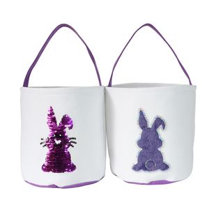 Bolsa de regalos con orejas de conejo de Pascua, nuevo parche de lentejuelas, bolsa de regalos con orejas de conejo de fondo redondo, parches de lana para niños, bolsas de boutique