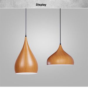 Nouveau style Pendentif Lumière Grain De Bois Pendentif Lampe E27 Lumière pour La Maison restaurant Décoration Éclairage Usine 279p