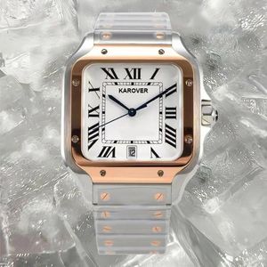 Nuevo estilo de reloj para mujer. Los relojes de pareja de acero inoxidable para hombres de negocios se pueden seleccionar en 3 tamaños. Se pueden combinar varias pulseras con el primer reloj de pulsera jamás fabricado.
