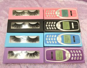 Nouveaux Styles de cils moelleux en vison 3D de 25mm avec boîte en papier souple coques de téléphone pour cils 4 couleurs que vous pouvez choisir FDshine2150793