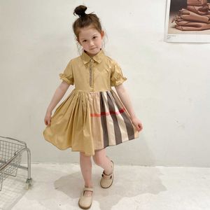 New Summer Baby Girls Dress Plaid Casual Party Princess Vêtements pour enfants pour enfants