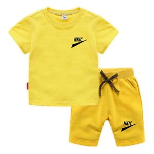 Nouveau été enfants vêtements ensembles courts vêtements de sport pour bébé fille garçon T-shirts 2 pièces ensemble enfants enfant en bas âge 1 à 13 ans vêtements