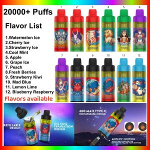 Nouveau Sunfire Stars Mod Kit 20000 Puffs DTL MTL Énorme vapeur rechargeable 0mg 6mg 20mg 50mg 30 ml E liquide Open Pod Système Refipillable Vaporizants Poix