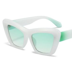 NOUVELLES lunettes de soleil unisexe lunettes de soleil personnalité dégradé couleur cadre lunettes Anti-UV lunettes oeil de chat lunettes Adumbral