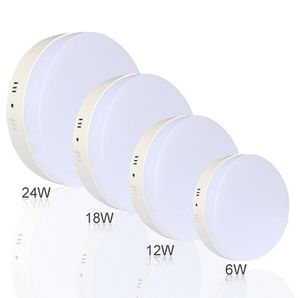 Nouvelle surface montée 6w 12w 18w 24w AC85-265V led downlight panneau lumineux 2835SMD plafond couloir Down lampe