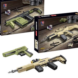 Nuevo vector técnico MK14 SCAR Desert Eagle Pistola modelo Bloques de construcción PUBG Military Swat Arma Ladrillos juguetes para niños Q0624