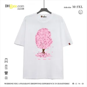 Nouveau T-shirt Women Designer T-shirt en vrac pour hommes Tshirt à la mode rose Cherry Blossom Match Tshirt Tshirt Tshirt Hip-Hop Street T-shirt Asian Taille S-xxxl Yyl