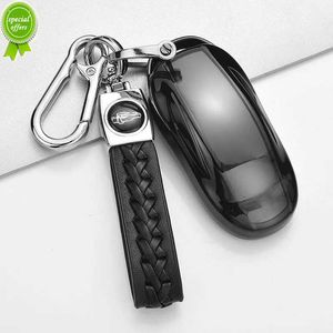 Nouveau TPU voiture Smart télécommande étui à clés couverture Fob pour Tesla modèle 3 modèle Y modèle S modèle X clé coque support de sac accessoires de protection