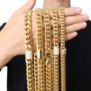 Nuevas cerraduras de tendencia Captura personalizable de 14k 18k Joyas de Hip Hop Joya Cuba Cubana Collar de acero inoxidable chapado en oro