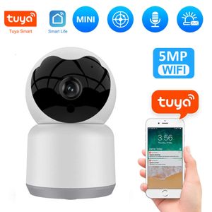 New Tuya Wifi Camera Night VIsion CCTV HD Auto Tracking Cloud Storage Smart Life app Two Ways Audio 5MP Baby Monitor