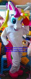 Nouvelle licorne cheval volant arc-en-ciel poney mascotte Costume adulte personnage de dessin animé tenue Costume Marketing Promotions PARC À THÈME CX4027
