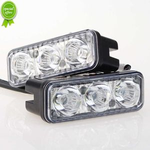 1 par de luces LED de circulación diurna universales, luces diurnas de alta potencia para coche, lente CC, resistente al agua, 12 - 24V, blanco, 6000k, con faros antiniebla