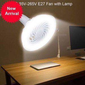 Nouveau universel 2in1 AC 85V-265V E27 12W lampe à LED E27 ventilateur de plafond ampoule à LED pour le marché de nuit de bureau à domicile et plus