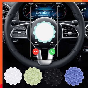 Nouveau universel voiture tableau de bord aspiration support pour téléphone adhésif Silicone autocollant téléphone support main Mobile appareil montage intérieur accessoires