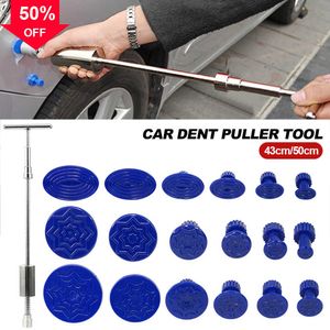 New Universal Car Dent Puller Metal T Dent Repair Tool Auto Repair Sheet Metal Kit Slide Hammer Reverse Hammer Glue + 18pcs Glue Pull