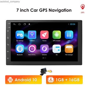 Nouvelle mise à niveau 2 Din 7''quadcore universel Android 10 2 Go de RAM autoradio stéréo GPS Navigation WiFi 1024*600 écran tactile 2din voiture PC micro