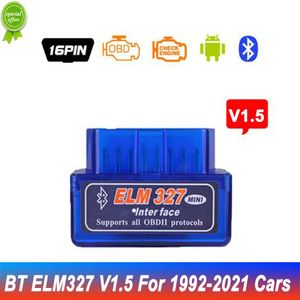 Nouveau V2.1 OBD2 / OBDII Super MINI ELM327 Bluetooth ELM 327 Version 2.1 Codeur d'erreur Android Torque Scanner de code de voiture pour multi-marques