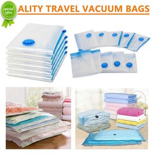 New Vacuum Bag For Clothes Storage Bag With Valve Transparent Border Folding Compressed Organizer Travel Space Saving Seal Packet