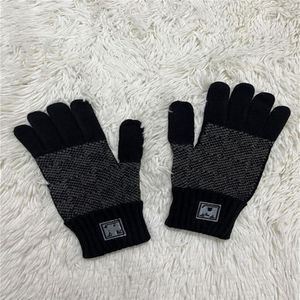 Nuevos guantes cálidos de punto de invierno con cinco dedos para hombres, mujeres, parejas, estudiantes, mantienen el calor, manoplas con dedos completos, suaves, incluso mean274G