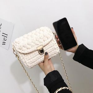 Nuevo bolso de moda con textura tejida, bolsos cruzados de hombro HBP, gancho de tela con cierre, estilo cómodo y bolso sencillo