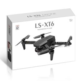 LSRC LS-XT6 Drone 4K HD double objectif Mini Drone WiFi 1080p Transmission en temps réel caméras FPV pliable RC quadrirotor jouet