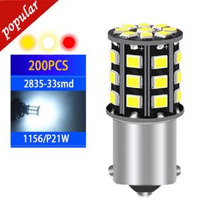 Nouveau En Gros 200 PCS Voiture 1156 BA15S P21W LED Queue Inverse Ampoules Stop Frein Lampes Clignotants Diurnes DRL Lumières DC 12 V Blanc