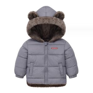 Vêtements d'hiver pour bébés filles et garçons, combinaison de neige chaude en polaire pour enfants de 1 à 4 ans, veste à capuche, manteau en duvet pour enfants, vêtements d'extérieur, nouvelle collection