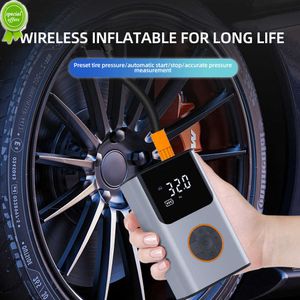 Nouveau compresseur de pneu de pompe à air de gonfleur de pneu de voiture portable sans fil 0,2-150 Psi 4 buses Power Bank 4000Mah avec port USB