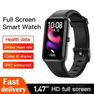 New Women's Smart Bracelet Bluetooth Wristbands Band 1.47 HD Blood Pressure Oxygen Heart Rate Meter Step Exercise Physiological Cycle C11