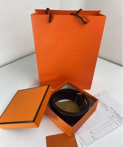 Nuevo cinturón de diseñador para mujer Cinturón de lujo para hombre Moda para hombre Cuero de negocios para mujer Hebilla de oro Clásico Casual Ceinture Caja naranja