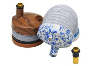 Nouveau tuyau chenille télescopique en bois, porcelaine bleue et blanche, grand tuyau en plastique pliable Portable de voyage