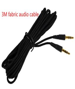 Nuevo tejido universal largo 3m 5m 7m negro 3,5mm o jack macho a 3,5mm macho o cable estéreo auxiliar para mp3 ipod altavoz o access7186435