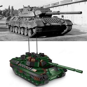 Nuevo WW2 Batalla Alemán Británico Bloques de construcción Kit Armadura Vehículos Conjuntos Guerra Mundial 2 Tanques militares Ejército soviético Leopard 2a6 Tanque X0503