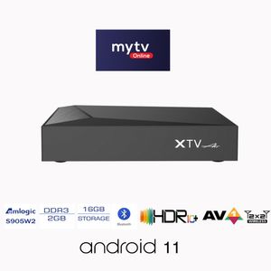 XTV Air TV Box Android 11 Test gratuit BT Remote Control 2.4G / 5G Set Top Box Crystal