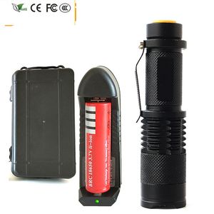 Nouveau XM-L2 U3 LED lampe de poche LED extérieure Camping Lampe de poche 5 Modes 1000 Lumen Bulbe 18650 Batterie rechargeable Aluminium Aluminium Zoom imperméable