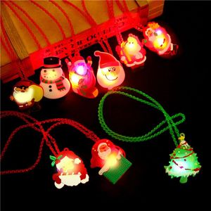 Collar con iluminación navideña para Año Nuevo, pulseras decorativas, regalo Led para niños, juguetes de Navidad para niñas 202201020