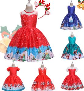 Costume du Nouvel An Big Bow Kids Girl Girl Wedding Kids Robes For Girls Princess Party Pageant Robe formelle Prom Girls Christmas Robe1574185