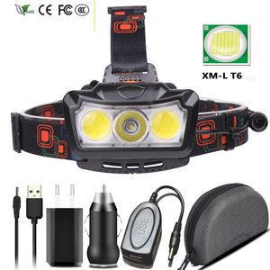 Nouveau phare Yunmai XM-L T6 4 Modes Bulbe LED 2 PCS 18650 Batterie de charge directe Light Flash Light Running la nuit