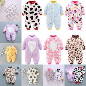 Pijamas para recién nacidos, ropa de primavera invierno para bebés, chaqueta infantil para niñas, mono para niños, Pelele de franela suave para bebés de 0 a 18 meses 1532 Y2