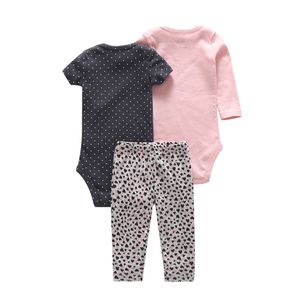 nouveau-né fille garçon ensemble coton infantil bébé fille vêtements à manches longues body lettre + pantalon animal éléphant pull costume dot LJ201223